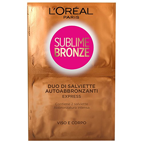 L'Oréal Paris Sublime Bronze Duo di Salviette Autoabbronzanti, 56 ml, 2 Pezzi
