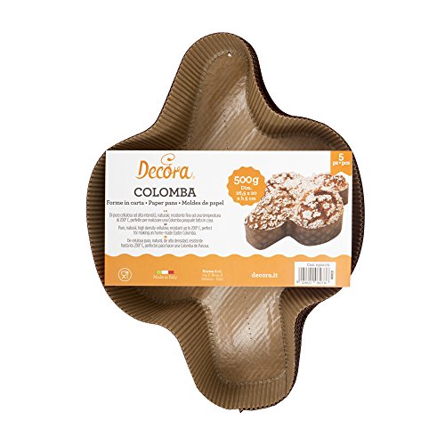 Decora 0320172 Forme Colombe 5 Pezzi, Carta di Pura Cellulosa, Marrone, 500 g