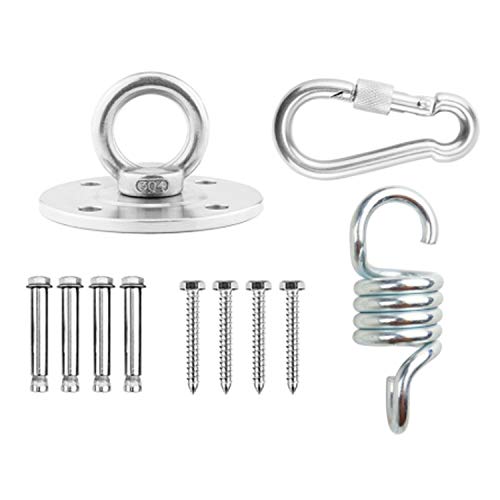 Ancora della natura Heavy Duty 360 ° pendini girevoli, gancio in acciaio inox Altalena for soffitto portico in legno swing Kit Hanging supporto ( Size : Rotary-cement mounting )