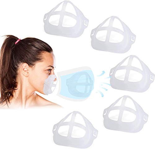 Aclouddates 5PCS Staffa di Supporto 3D, Supporto per la Protezione del Rossetto Fresco Protezione del Naso Traspirante Staffa, Aiuta a Respirare Senza Problemi