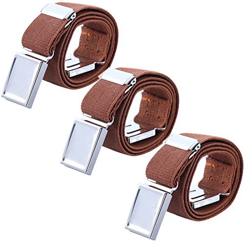 WELROG Cintura magnetica elastica per bambini - Ragazzi con cinturini elasticizzati regolabili Ragazze Cinture per bambini di AWAYTR (Marrone)