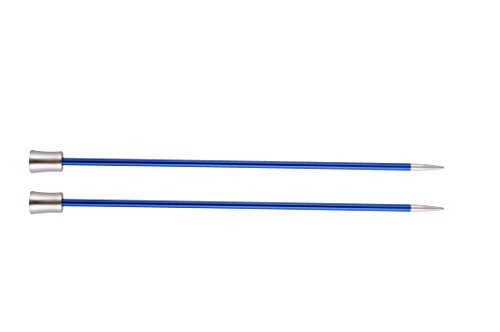 KnitPro Zing: Ferri da Maglia: estremità Singola: 35 cm x 4,00 mm, Blu