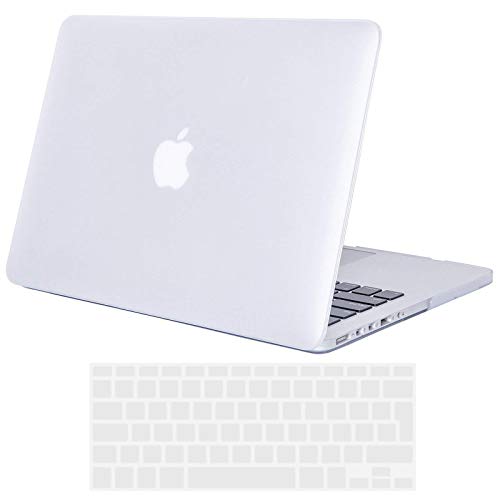 TECOOL Custodia MacBook PRO 13 Pollici Retina, Ultra Sottile Plastica Case Cover Rigida Copertina con Copertura della Tastiera in Silicone per MacBook PRO 13.3 Retina Modello: A1502 e A1425 - Chiaro