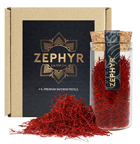 Zephyr zafferano in pistilli interi, confezione da 4 grammi