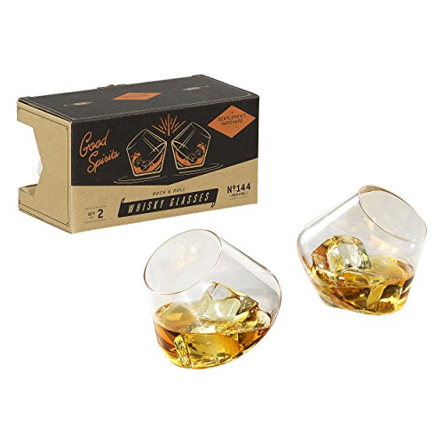 Gentlemen' s Hardware Dondolo Bicchieri da Whisky, Argento, Set di 2