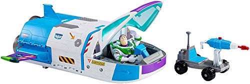 Toy Story 4 Disney Pixar Playset Astronave di Buzz Lightyear Trasformabile 2-in-1 con Luci e Suoni, Personaggio Buzz Lightyear e un Quad Spaziale, per Bambini da 3+ Anni, GJB37
