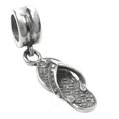 Queenberry - Ciondolo in argento Sterling, a forma di infradito, per bracciale Pandora, Troll