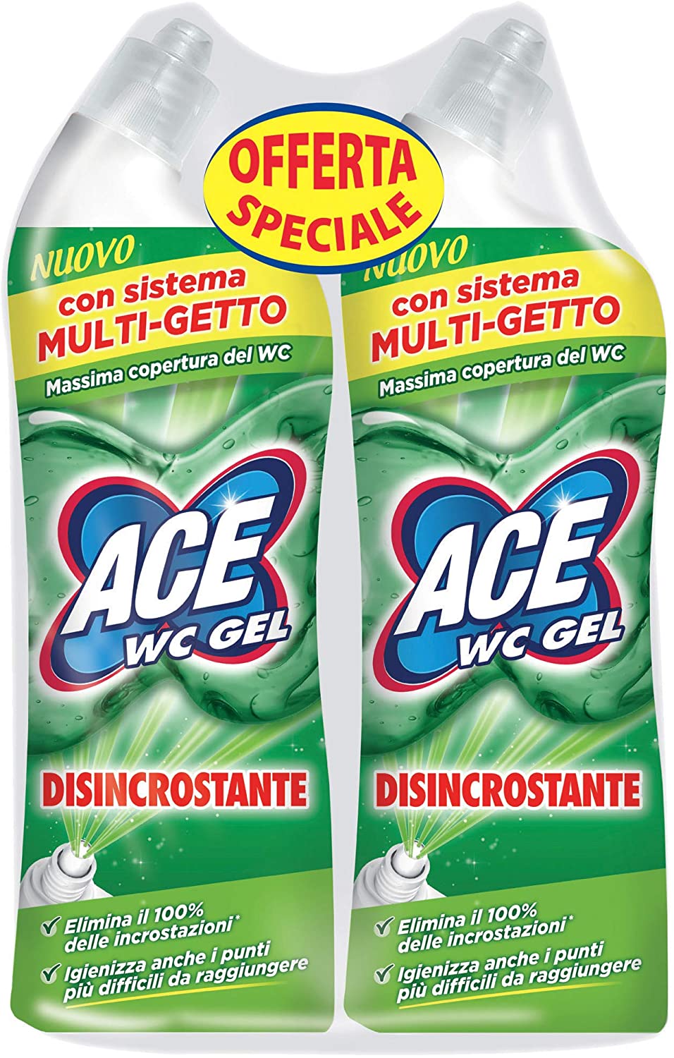 Ace Wc Gel Disincrostante, 2 Confezioni da 700 ml