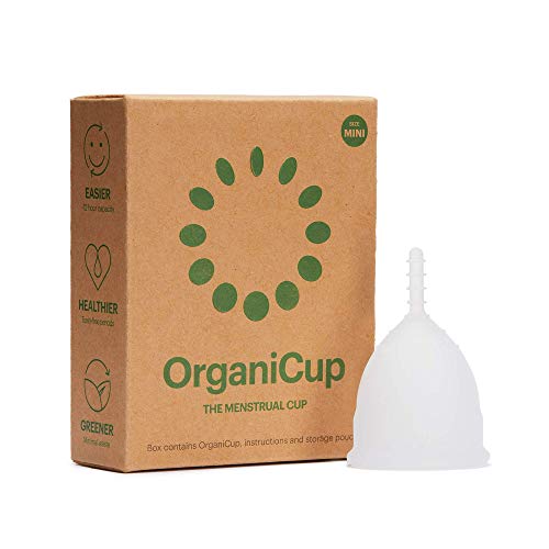 Coppetta mestruale OrganiCup - Taglia Mini - Vincitrice degli AllergyAwards 2019 - Approvata dalla FDA - Morbida, flessibile, riutilizzabile, in silicone per uso medicale