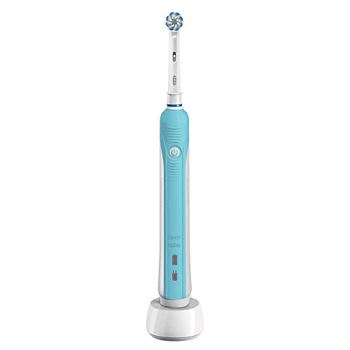 Oral-B Pro 700 Sensi-Clean Spazzolino Elettrico Braun, batteria, indicatori led;sensori di pressione, bianco