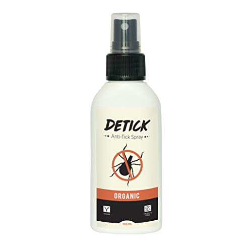Detick Spray Antizecche per Uomo - Repellente Insetti, Parassiti e Zecche per Persone - Con Oli Essenziali di Eucalipto e Geranio - Ideale per Gite nel Bosco, Caccia, Campeggio, 100 ml