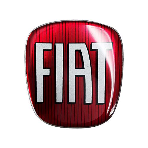 AMS 32011 Adesivo Fiat 3D Ricambio Logo Anteriore + Posteriore per 500