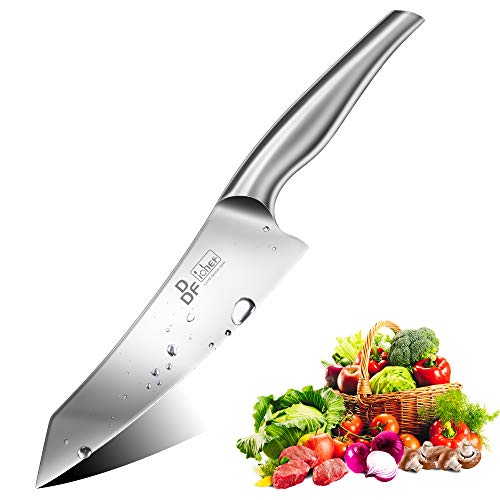 DDF iohEF Coltello da Cucina Coltello Chef Lama in Acciaio Tedesco al Carbonio Affilato Lama da 20 cm Confezione Regalo con Impugnatura Ergonomica