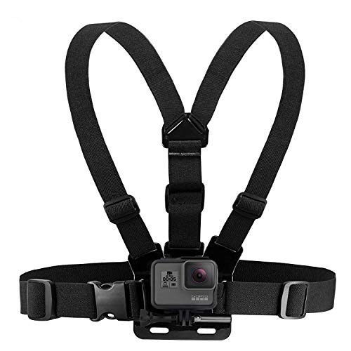 Imbracatura da Petto Supporto da Petto Compatibile con GoPro Hero e Action Camera - Cinturino pettorale Completamente Regolabile