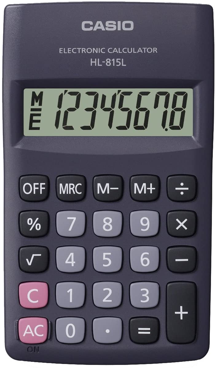 CASIO HL-815L calcolatrice tascabile - Display a 8 cifre, con radice quadrata