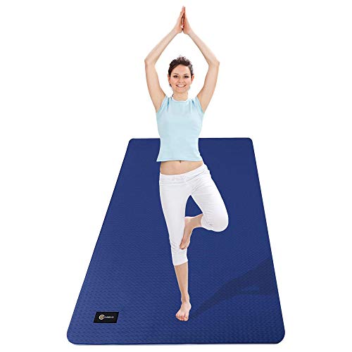 CAMBIVO Tappetino Yoga Fitness Extra Largo 183cm×80cm×6mm, Ecologico TPE Materiali, Tappetino Antiscivolo per Esercizi per Yoga, Pilates, Allenamenti