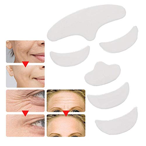 Patch anti-rughe 6Pcs anti-rughe in silicone Patch Pad Lifting riutilizzabile fronte Eye Chin Face Patch