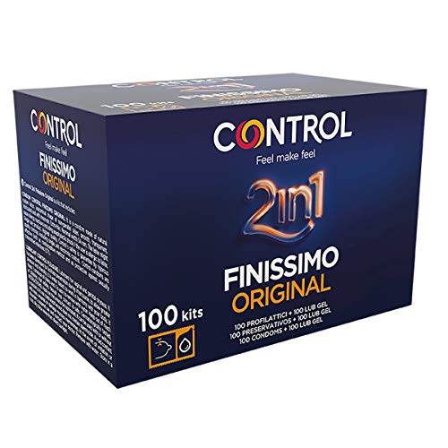CONTROL 2 In 1 Finissimo, 100Pz Di Preservativi + 100Pz Di Lubrificanti, 20 Gr