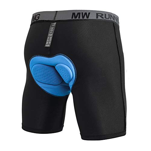 MEETWEE - Pantaloncini da ciclismo da uomo, 4D imbottiti, traspiranti, ad asciugatura rapida