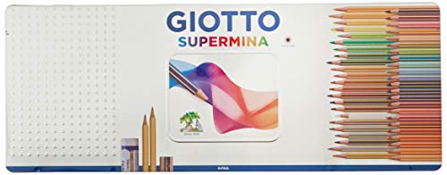 Giotto 237500 - Supermina Scatola di Metallo da 50 Pezzi, multicolore