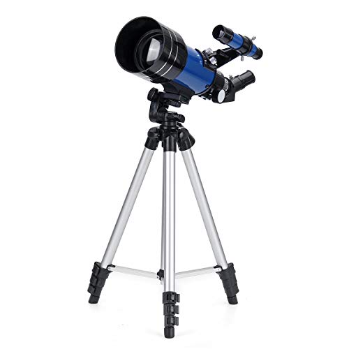 Tbaobei-Baby Telescopio di Viaggio 15x 25x 45x 50x 75x 150x Kid rifrattore telescopio astronomico Camping Viaggio monoculare telescopio astronomico (Color : Blue, Size : 43-108cm)