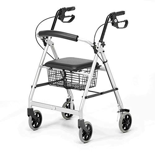 Patterson Medical - Camminatore con ruote in alluminio leggero, Grigio