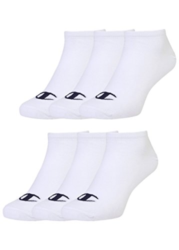 Champion 6pk Sneaker Socken Chaussettes Mixte, Weiß, 35-38