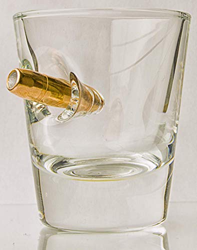 HandMade Shot Glass with Real .308 Bullet