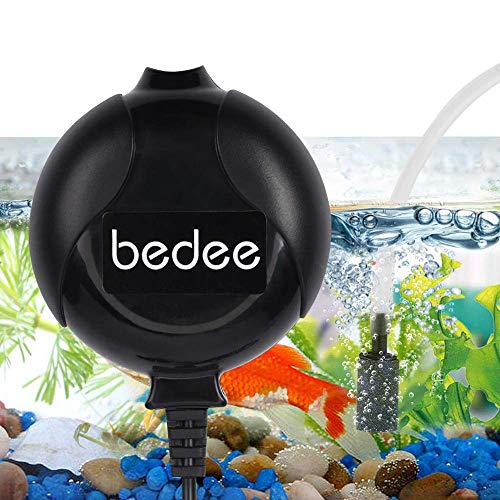 bedee Pompa d'Aria per Acquario, Mini Pompa Ossigeno Acquario Ultra Silenziosa a Risparmio Energetico 1W con Tubo d'Aria e Tubo Flessibile di Silicone, 220V