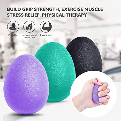 Peradix Spremere Palle Palla Antistress per La Mano, Dito e Grip Rinforzante - Set di 3 Resistenza - Manopole Mani Hand Exerciser, Forza Trainer Avambraccio Esercizio