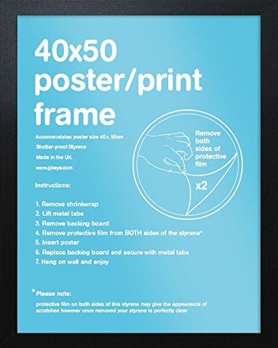 GB Eye, Mini-cornice per poster, 40 x 50cm, colore: Nero