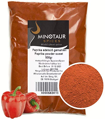 Minotaur Spices | Paprica Dolce macinata, Paprica Dolce in Polvere | 2 X 500g (1 kg)