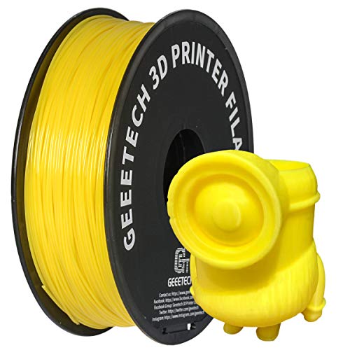 GEEETECH PLA Filamento 1.75mm 1kg Spool per Stampante 3D, Giallo