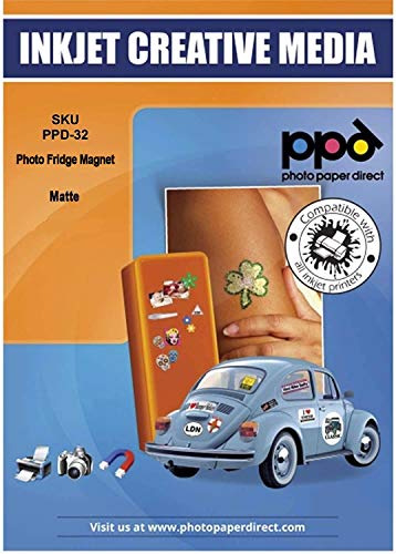 PPD A4 Carta Magnetica Opaca Per Stampanti A Getto D’Inchiostro Inkjet, 5 fogli - PPD-32-5