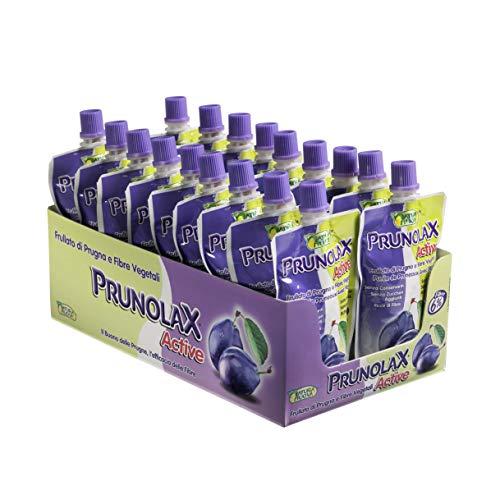 PRUNOLAX ACTIVE Frullato di Prugna e Fibre Vegetali, Confezione da 18 x 100 g