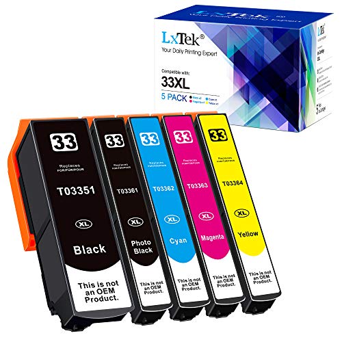 LxTek 33XL Sostituzione Compatibili per Epson 33 XL Cartucce d'inchiostro per Epson Expression Premium XP-530 XP-540 XP-630 XP-635 XP-640 XP-645 XP-830 XP-900 XP-7100