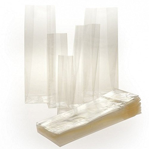 PNP 100 buste trasparenti crystal 10x30+6cm c/fondo quadro