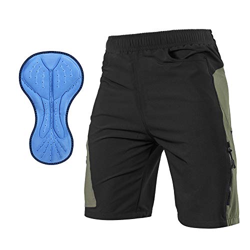 TOMSHOO Pantaloncini da Ciclismo con Traspiranti 3D Gel, Asciugatura Rapida Pantaloncini MTB UMO