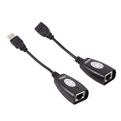 VGEBY USB 2.0 Extender Ethernet RJ45 Adattatore di Estensione del Cavo Rete Cablata Usb to Usb c