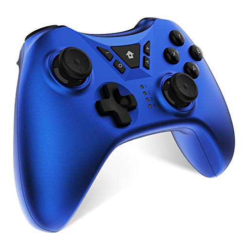 Switch Pro Controller, Wireless Rechargeable Switch Gamepad for Nintendo Switch, Supports Gyro Axis, Turbo And Dual Vibration Blue