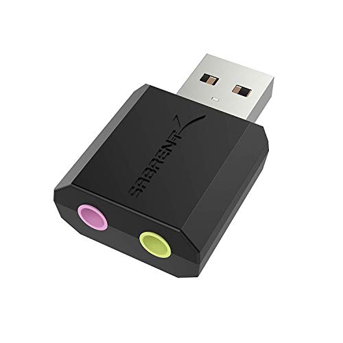 Sabrent USB Audio Stereo Esterno Adattatore per Windows e Mac. Plug And Play Senza necessità di Driver. (AU-MMSA)