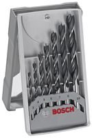 Bosch Professional Mini X-Line Set Punte Elicoidali per Legno, 3 - 10 mm, 7 Pezzi
