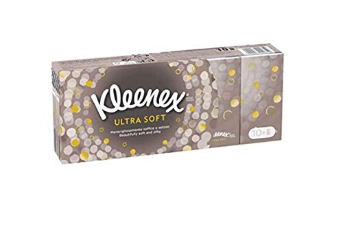 Kleenex Ultra Soft Fazzoletti, Soffici e Setosi, Confezione da 10 Pacchetti
