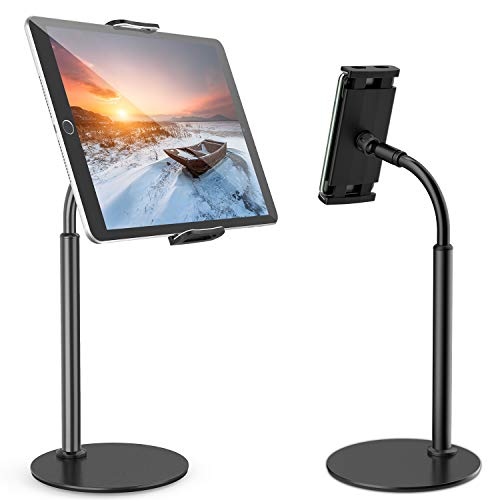 Tryone supporto Cellulare e Tablet, Porta Cellulare a Tavolo 360 Gradi di Rotazione, Collo Oca Supporto Regolabile per iPad/iPhone/Nintendo Switch/Samsung Tab/Huawei Mediapad, ecc (Supporto 4''-11'')