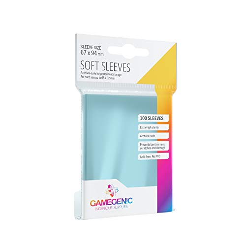 Gamegenic 100 Pack 67 x 94 mm Clear Soft Sleeves