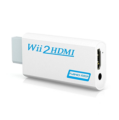 Convertitore Da Wii A HDMI,GANA Adattatore da Wii a HDMI Video di uscita 1080p / 720p Jack da 3,5 mm Audio (Bianco)