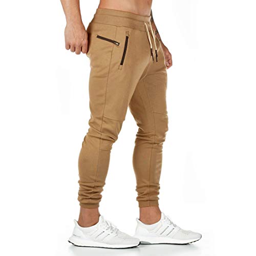 Yageshark - Pantaloni da jogging da uomo, in cotone, alla moda, elasticizzati, stile casual, attivewear