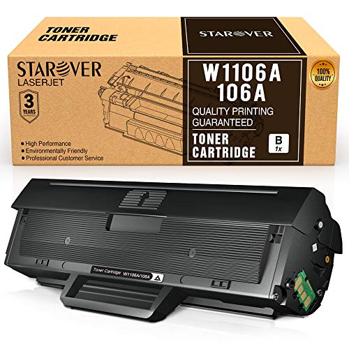 STAROVER Compatibile per Cartucce Toner HP 106A W1106A Sostituzione per HP Laser 107a 107w 107r Stampante HP Laser MFP 135a 135w 135r 135wg137fnw 137fwg (1 Nero, con Chip)