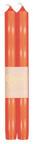 Caspari - 2 Candele Modello, 25 cm, Colore:, Arancione