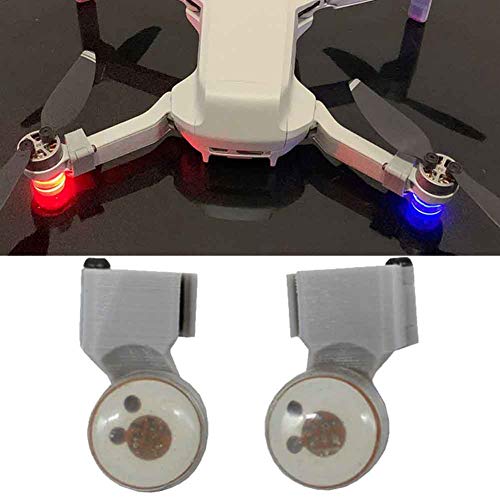 YYWJ Luci LED per Mavic, 2 mini lampada di volo notturno accessori per Mavic Mini drone luce stroboscopica Flash LED di navigazione, Non null, Grigio, Taglia libera